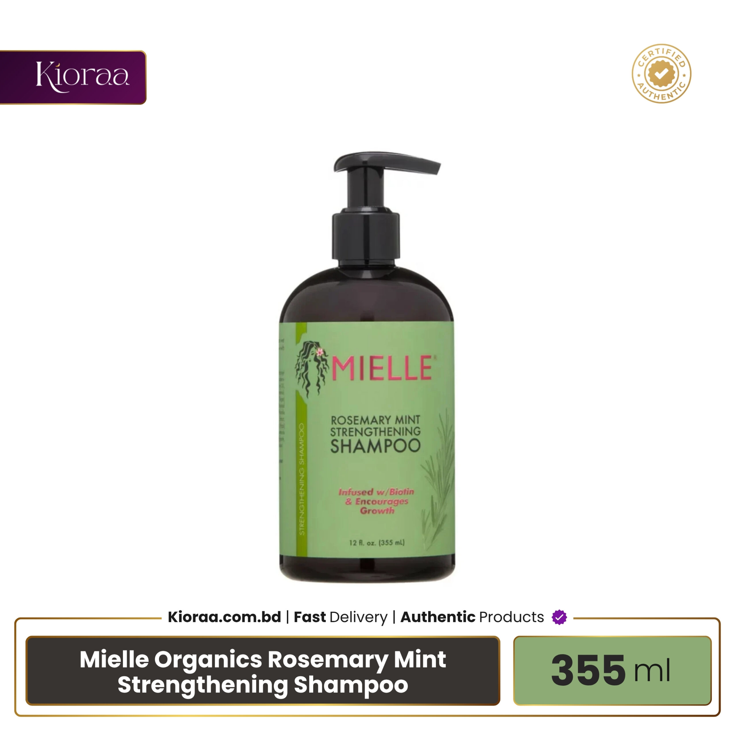 Mielle Organics Rosemary Mint Strengthening Shampoo – 355ml Mielle Organics Rosemary Mint Strengthening Shampoo - 355ml - Image 1