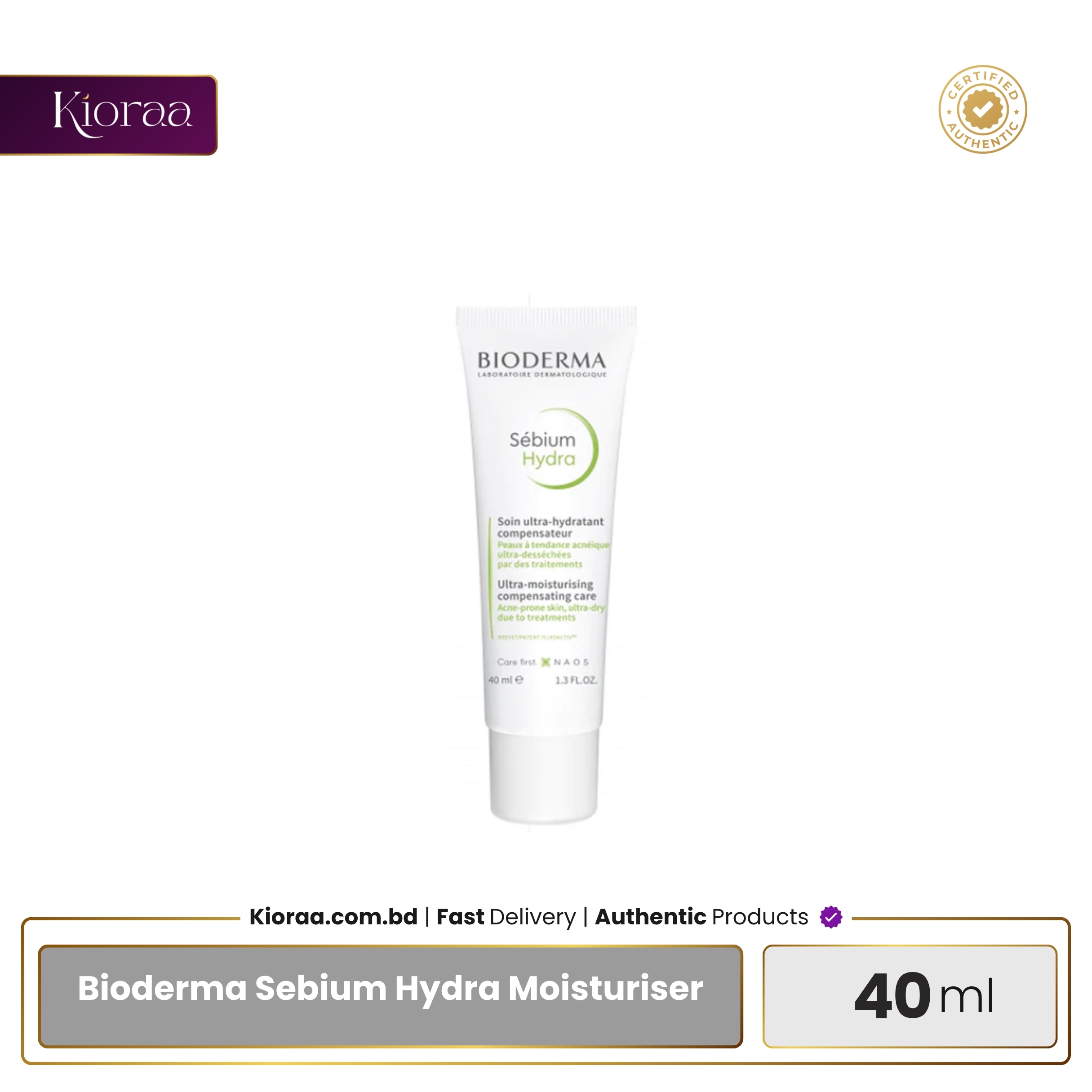 Bioderma Sebium Hydra Moisturiser – 40ml Bioderma Sebium Hydra Moisturiser - 40ml - Image 1
