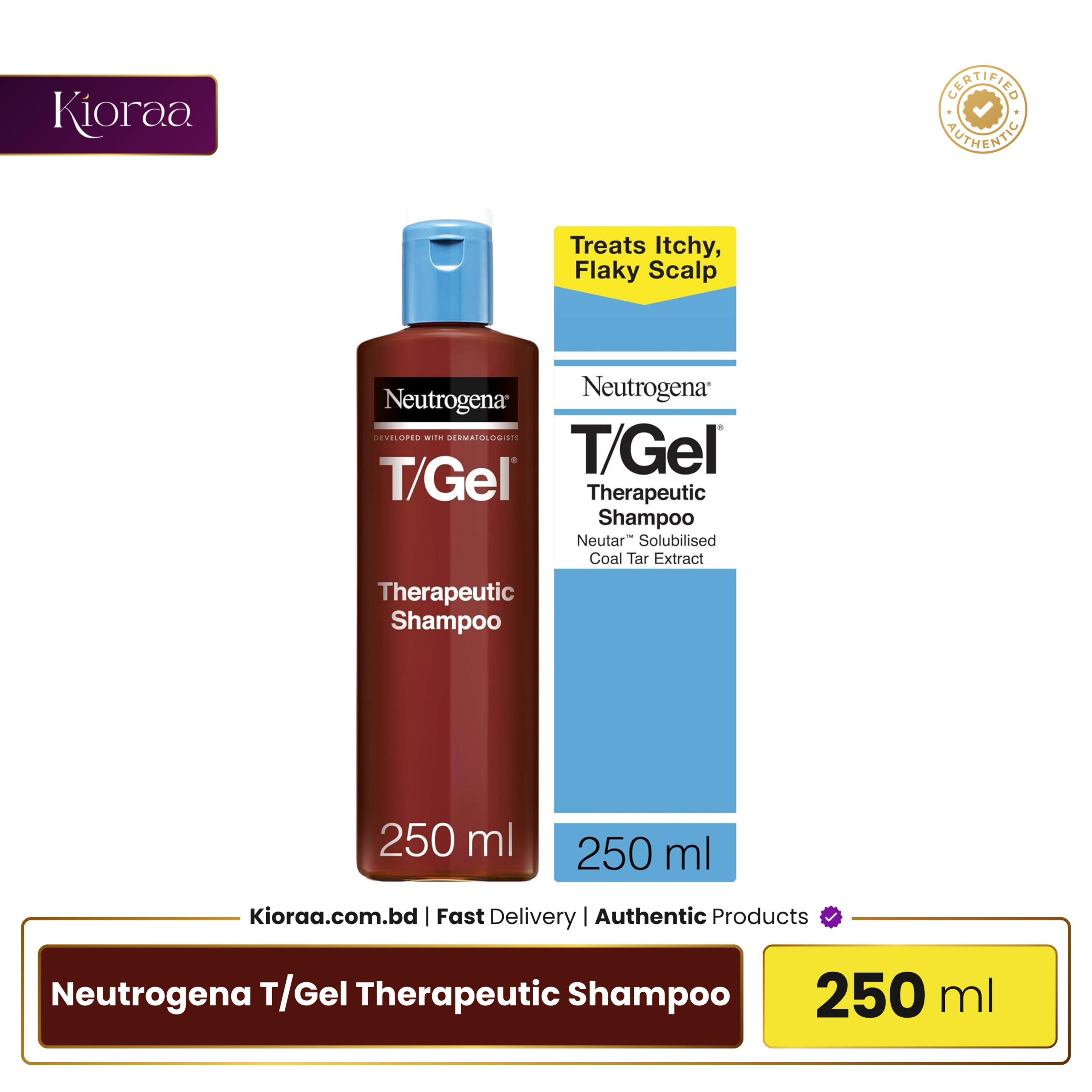 Neutrogena T/Gel Therapeutic Shampoo - 250ml Neutrogena T/Gel Therapeutic Shampoo - 250ml - Image 1