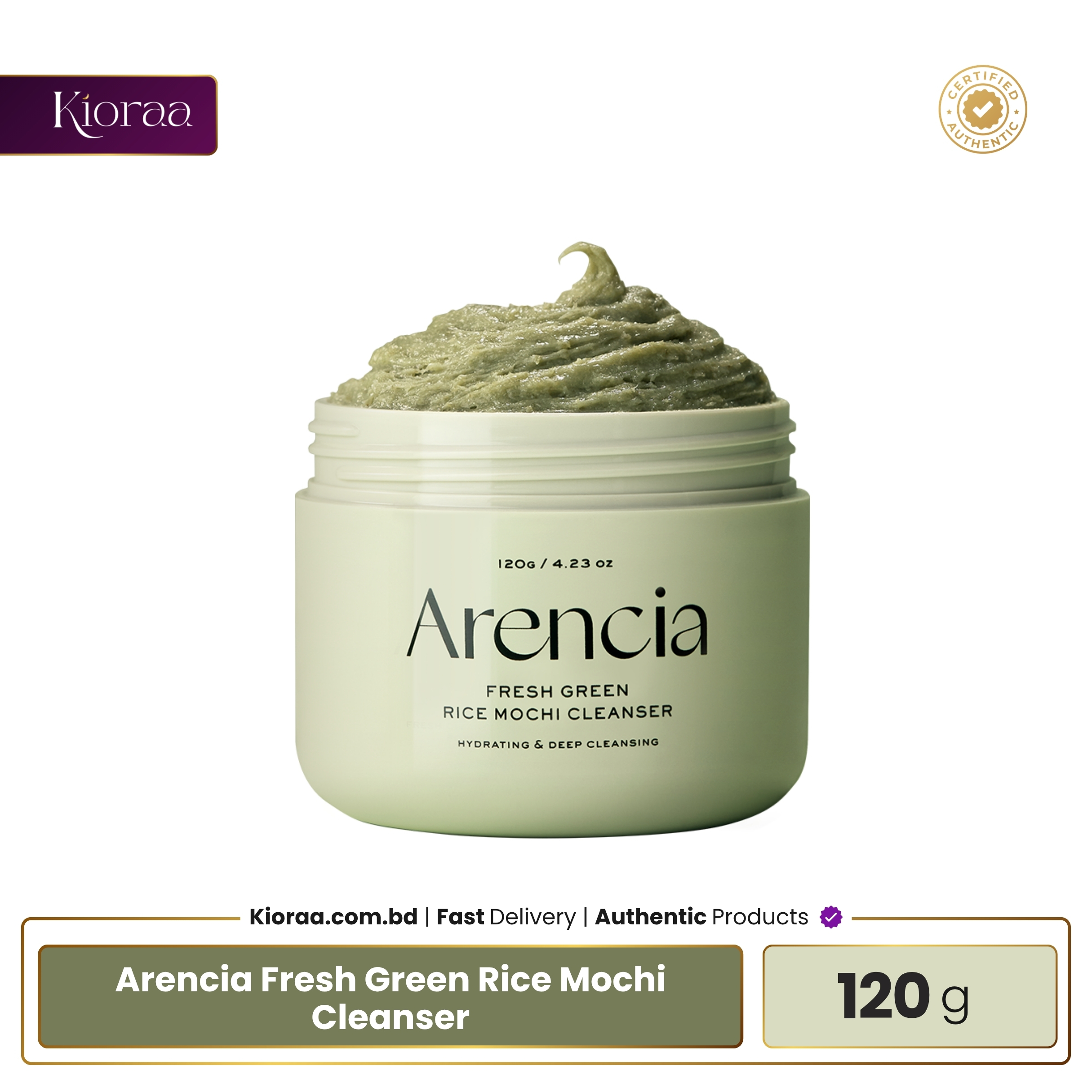 Arencia Fresh Green Rice Mochi Cleanser – 120g Arencia Fresh Green Rice Mochi Cleanser – 120g