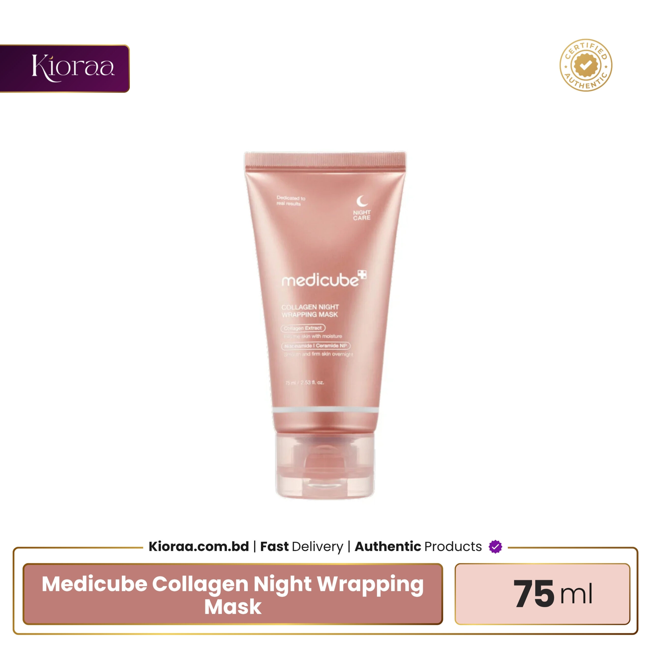 Medicube Collagen Night Wrapping Mask – 75ml Medicube Collagen Night Wrapping Mask - 75ml - Image 1