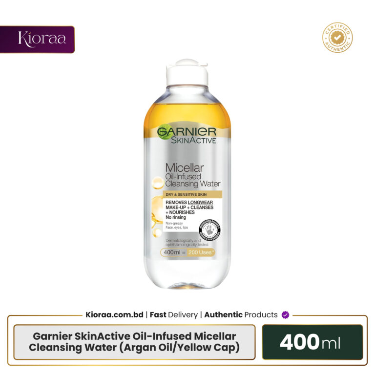 Garnier SkinActive Oil Infused Micellar Cleansing Water (Argan Oil Yellow Cap) – 400ml