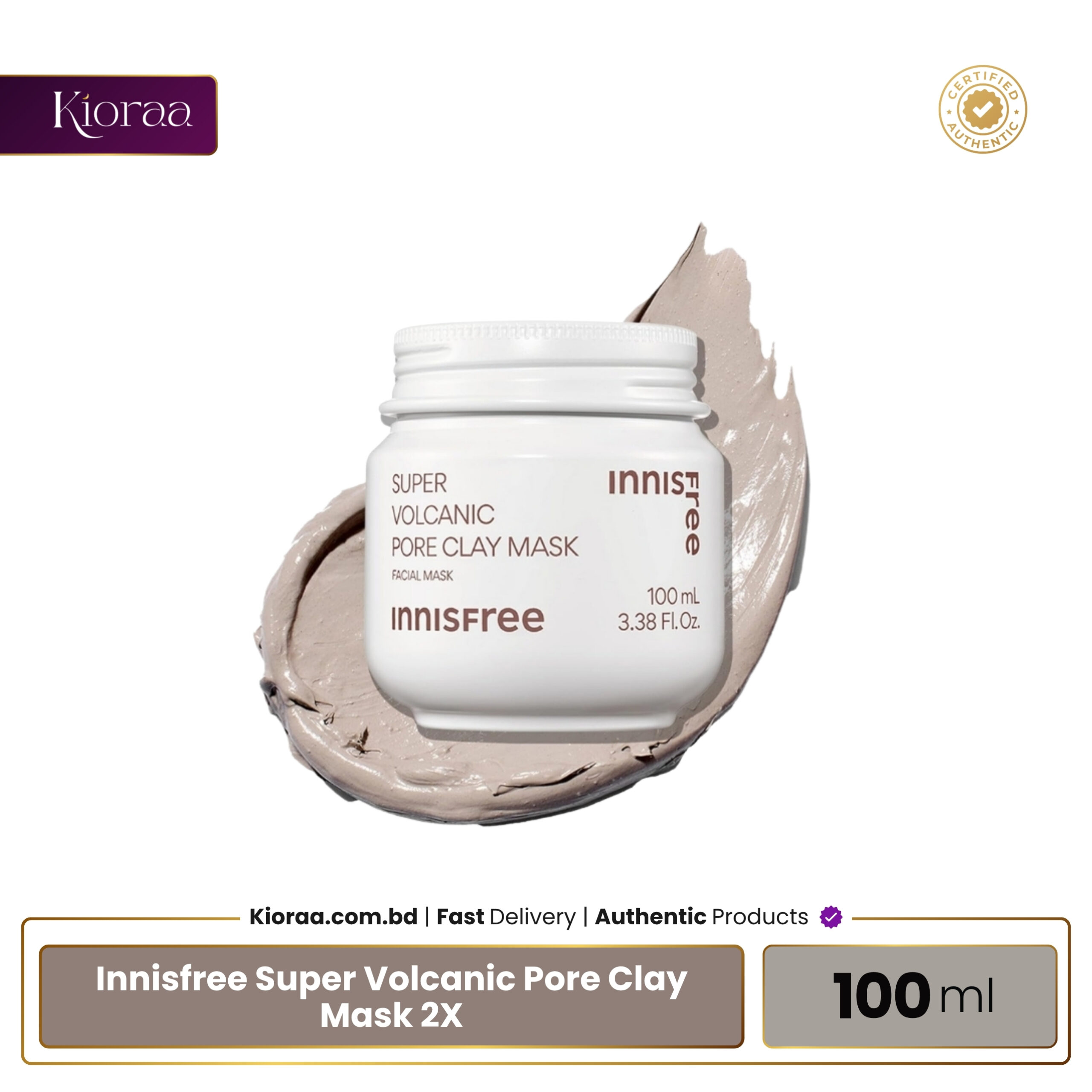 Innisfree Super Volcanic Pore Clay Mask 2X Innisfree Super Volcanic Pore Clay Mask 2X