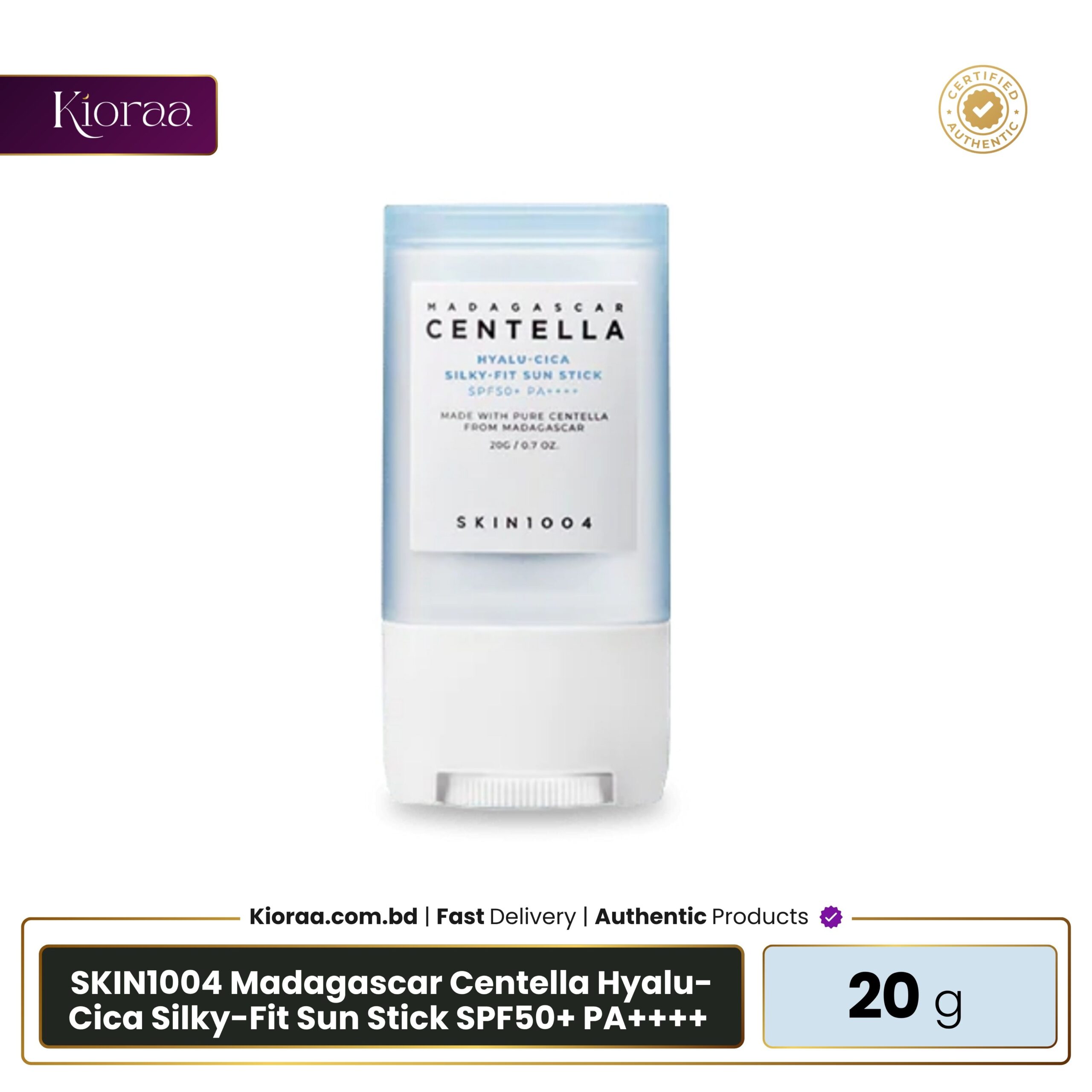 SKIN1004 Madagascar Centella Hyalu Cica Silky Fit Sun Stick SPF50+ PA++++ – 20g SKIN1004 Madagascar Centella Hyalu Cica Silky Fit Sun Stick SPF50+ PA++++ – 20g