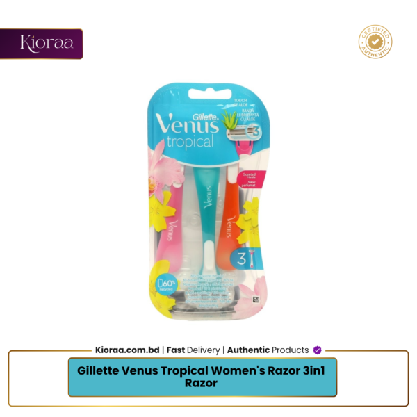Gillette Venus Tropical Women's Razor 3in1 Razor