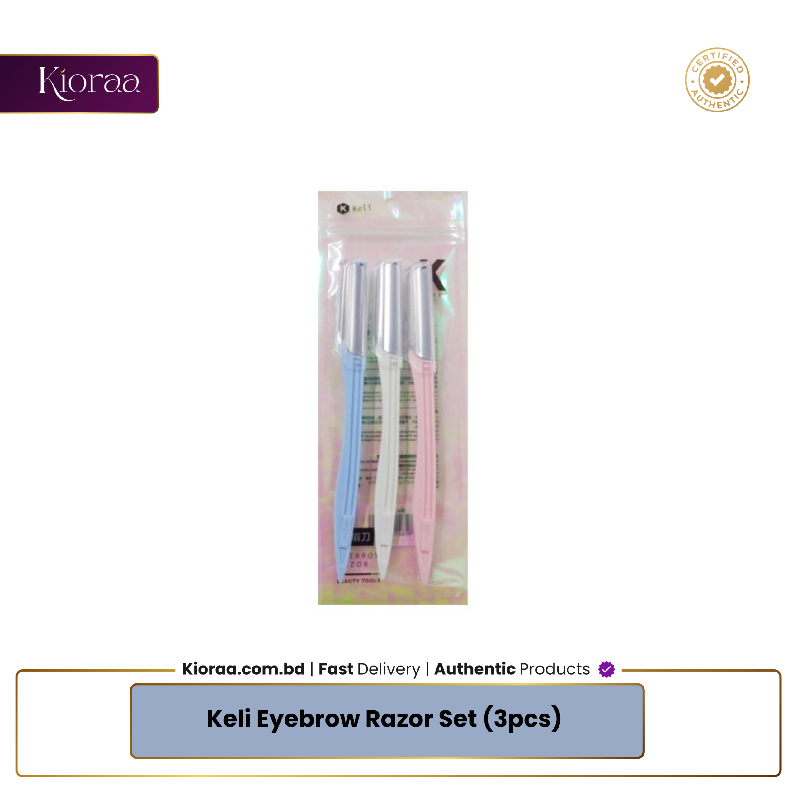 Keli Eyebrow Razor Set (3pcs) Keli Eyebrow Razor Set (3pcs)